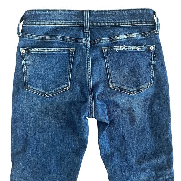 Pilcro Slim Boyfriend Crop Jeans Size 26 Embroidered Side Stripe Anthropologie - Picture 7 of 14